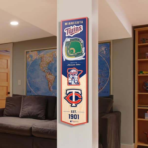  MLB Minnesota Twins Team Color and Logo Door Banner