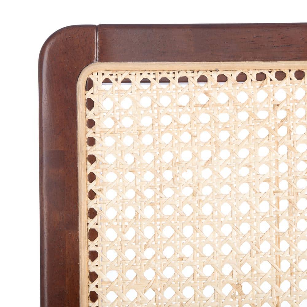 Benicio Coastal Dark Brown Rattan Dining Chair Set