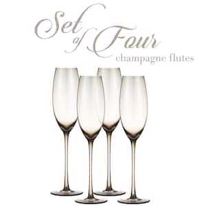 Luxurious and Elegant Sparkling 7.3 oz. Colored Glassware - Champagne Flutes (Set of 4)