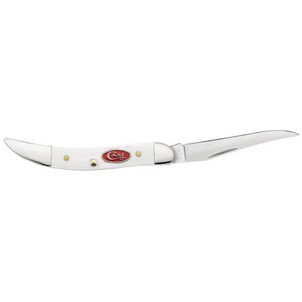 W. R. Case & Sons Cutlery Co SparXX White Synthetic Standard Jig Small  Texas Toothpick Pocket Knife FI60180 - The Home Depot