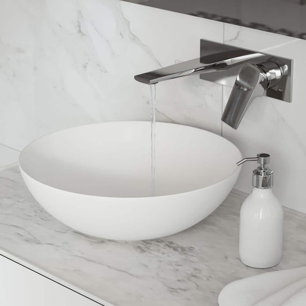 Monaco Chrome Single-Handle Wall-Mount Bathroom Faucet
