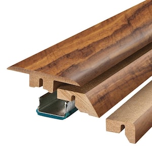 Hawaiian 0.75 in. T x 2.37 in. W x 78.7 in. L Smooth Wood Look Laminate Moulding/Trim 4 in 1 Molding