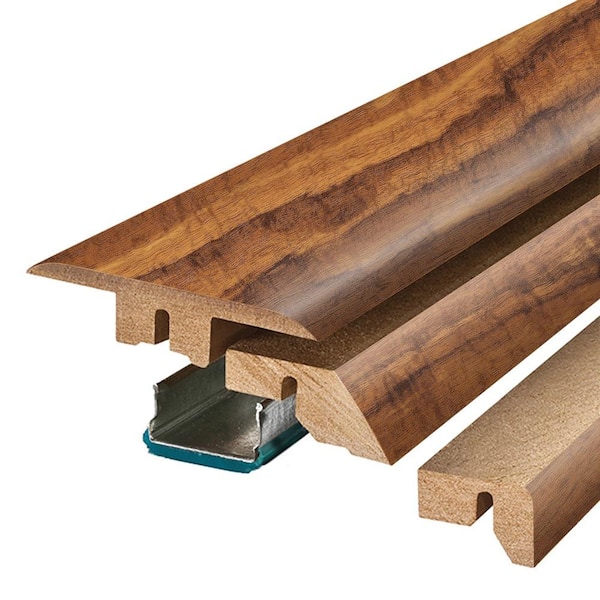 PERFORMANCE ACCESSORIES Hawaiian 0.75 in. T x 2.37 in. W x 78.7 in. L Smooth Wood Look Laminate Moulding/Trim 4 in 1 Molding