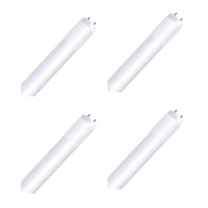 14-Watt 4 ft. T8/T12 G13 Type A Plug and Play Linear LED Tube Light Bulb, Warm White 3000K (4-Pack)