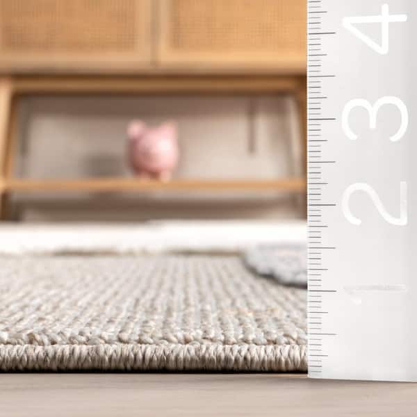 Gracelynn High-Low Alpaca Kids Ivory 7 ft. 10 in. x 10 ft. Area Rug