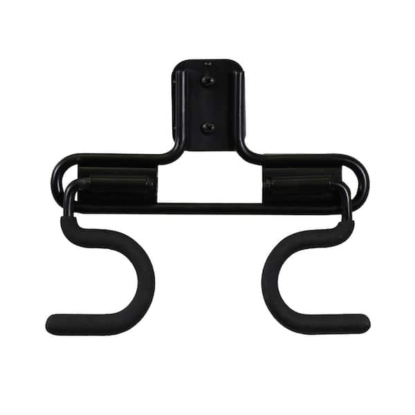 Everbilt 50 lbs. Heavy-Duty Wall Mounted Steel Double S-Hook in Vinyl Coated Black Mounting Hardware Included