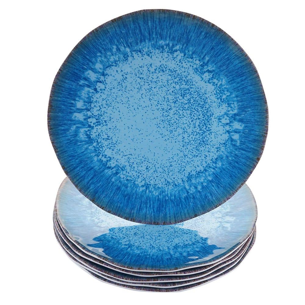 6Pcs Light Blue 11 in. Melamine Dinner Plate, Plastic Bread Butter Plates Set, Lightweight ShatterProof, Dishwasher Safe price history on PriceWatchPro