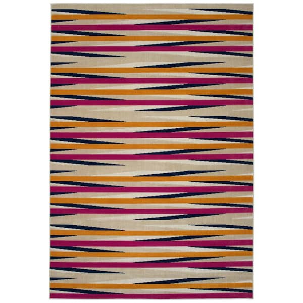 Kaleen Legata Collection Pink 2' x 3' Rectangle Residential Indoor-Outdoor Throw Rug