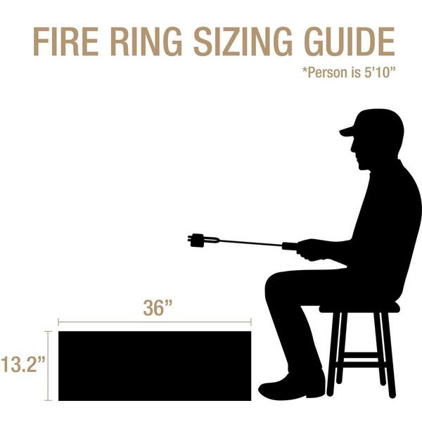 Pleasant Hearth OFW815FR Infinity Galvanized fire Ring 