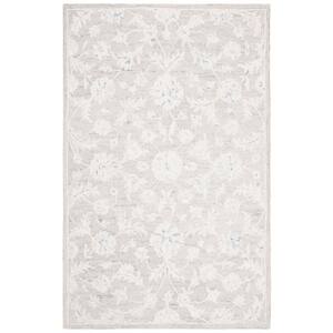 SAFAVIEH Micro-Loop Aqua/Ivory 5 ft. x 8 ft. Geometric Area Rug MLP502K-5