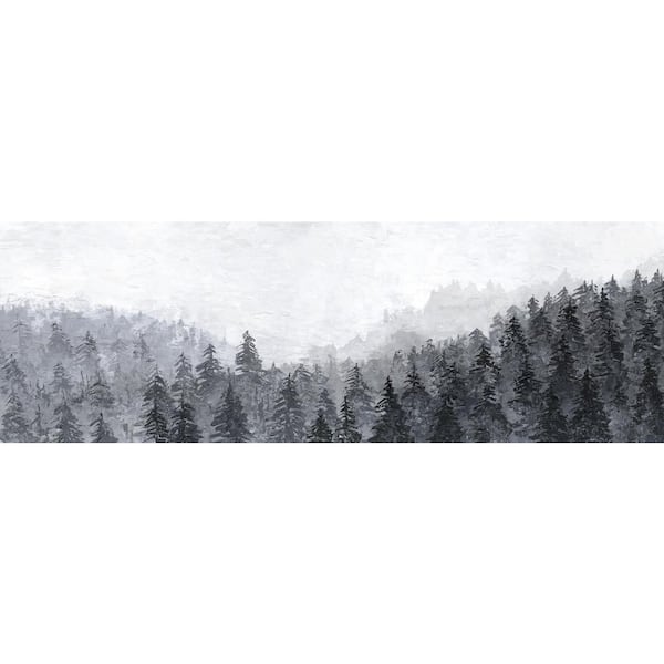 Unbranded "Winter Pine Trees" by Marmont Hill Unframed Canvas Nature Art Print 5 in. x 15 in.