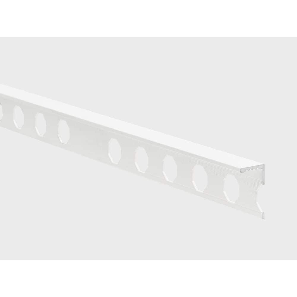 Novosuelo White Touch 5/16 in. x 98-1/2 in. L Aluminum Tile Edge Trim price history on PriceWatchPro