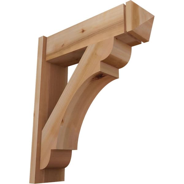 Ekena Millwork 8 in. x 30 in. x 26 in. Olympic Arts and Crafts Smooth Western Red Cedar Outlooker