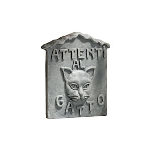 10 in. H Beware of Cat Italian Attenti al Gatto Wall Sculpture