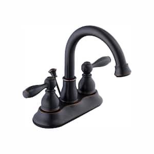 Mandouri 4 in. Centerset 2-Handle High-Arc Bathroom Faucet in Oil Rubbed Bronze