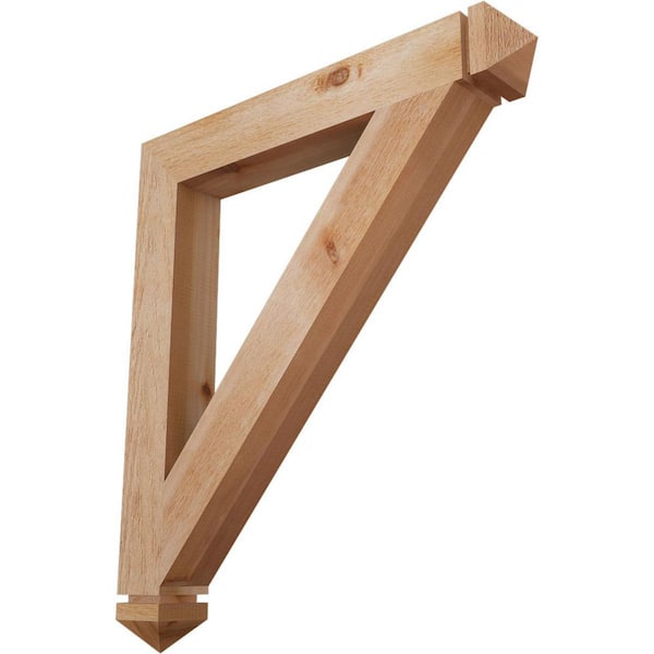 Ekena Millwork 4 in. x 34 in. x 30 in. Western Red Cedar Traditional Arts and Crafts Rough Sawn