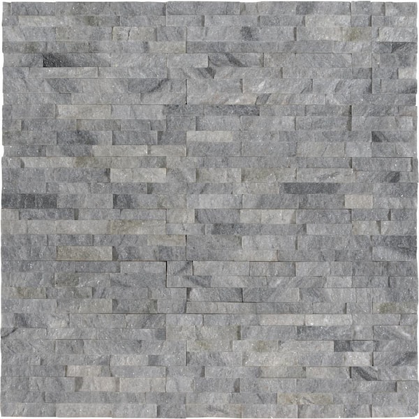 MSI Sky Gray Mini Ledger Panel 4.5 in. x 16 in. Natural Marble Wall Tile (5 sq. ft./Case)