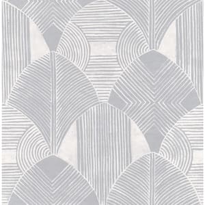 Westport Pewter Geometric Pewter Paper Strippable Roll (Covers 56.4 sq. ft.)