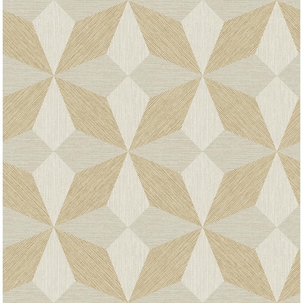 InHome Majesty Geo Gold Peel and Stick Wallpaper Sample NHS3848SAM ...