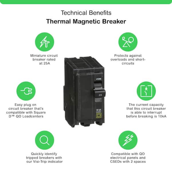 QO 25 Amp 2-Pole Circuit Breaker