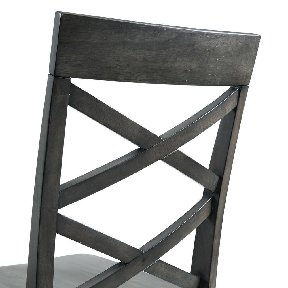 Rustic Gray 6PC Counter Height Farmhouse Dining Set with Bench