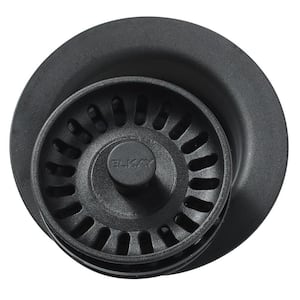 Polymer Disposer Fitting for 3-1/2 in. Sink Drain Opening in Black