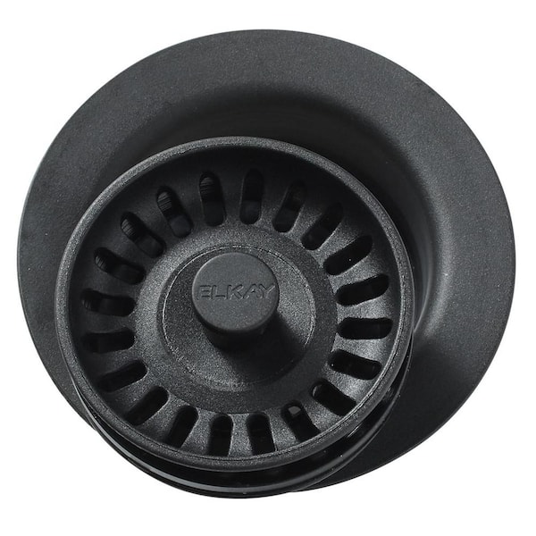 Elkay Polymer Disposer Fitting for 3-1/2 in. Sink Drain Opening in Black