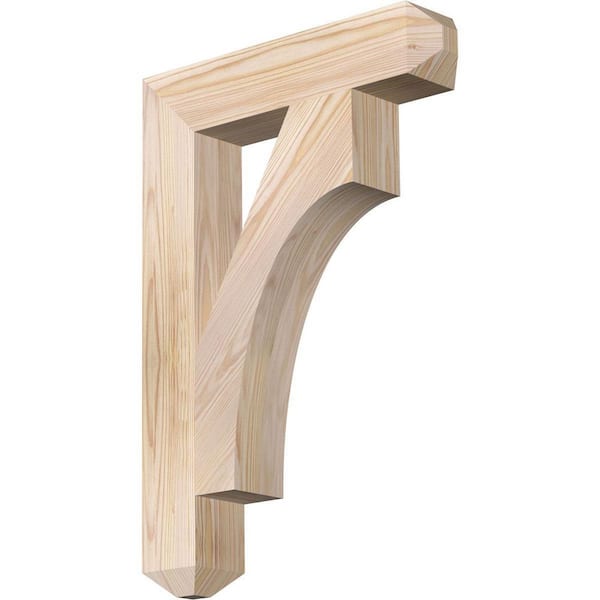 Ekena Millwork 3.5 in. x 26 in. x 18 in. Douglas Fir Westlake Craftsman Smooth Bracket