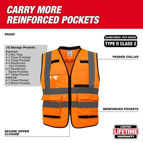 Milwaukee Performance 2X- Large/3X-Large Orange Class 2-High