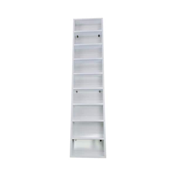 3.5 in. x 14 in. x 62 in. Cityscape White Enamel Wood Spice Rack
