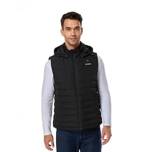 Men's Medium Black 7.38-Volt Lithium-Ion Lightweight Heated Down Vest with 800 Fill Power Down and Upgraded Battery