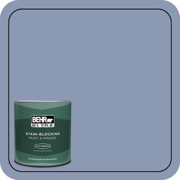 BEHR ULTRA 1 qt. #600F-5 Blueberry Buckle Extra Durable Semi-Gloss Enamel Interior Paint & Primer