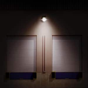 Commercial 200-Watt Equivalent Integrated LED Bronze Outdoor Vertical Wall Pack Over Door Light, 3000 Lumens