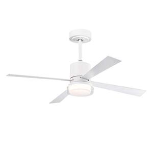 48 in. Indoor White-B Standard Ceiling Fan with LED Light