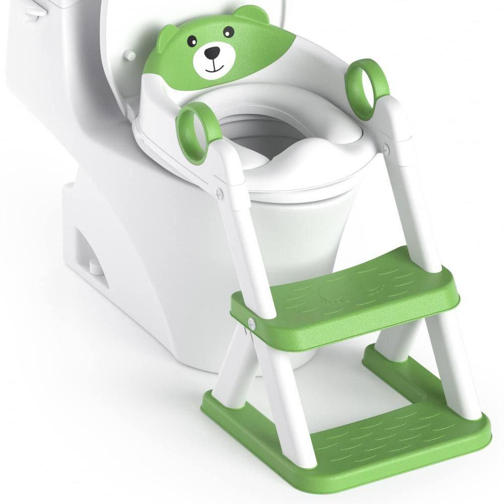Potty Training Seat for Kids Boys and Girls, Splash Guard, Anti-Slip Pad Step Stool in Green price history on PriceWatchPro