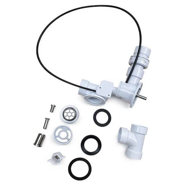 Delta Cable Action Bath Drain and Overflow Kit in White OPTOF-WH-D