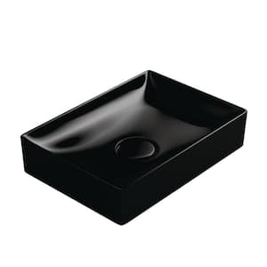 Vision 6050 Vessel Bathroom Sink in Gloss Black