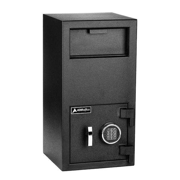 AdirOffice 3 cu. ft. Steel Large Depository Safe with Digital Keypad, Black