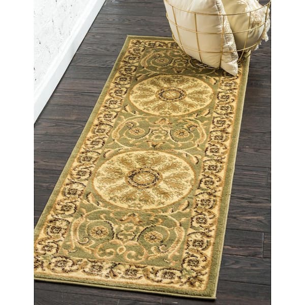 Versailles Napoleon Light Green 2' 2 x 6' 0 Runner Rug