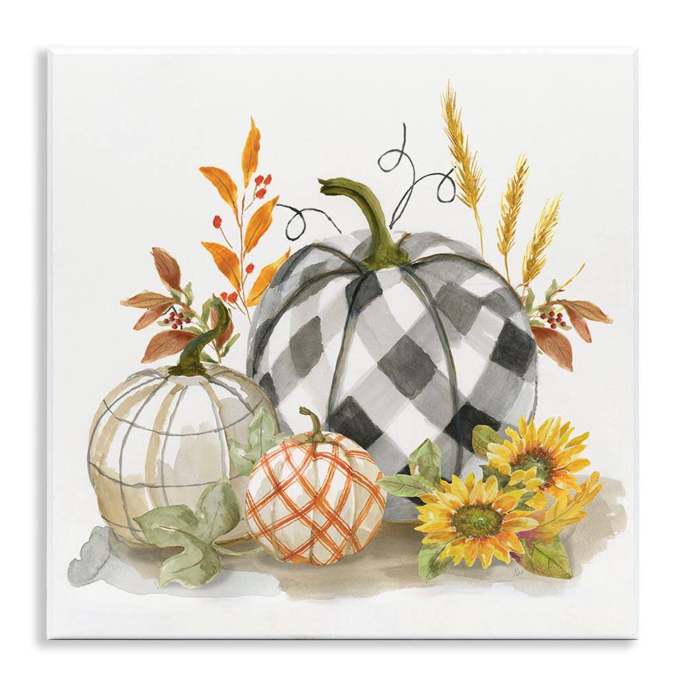 Fall Patchwork Patterned Pumpkins by Nan Unframed Graphic Nature Art Print 12 in. x 12 in. price history on PriceWatchPro