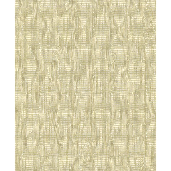 Unbranded Elegance Collection Gold Loose Weave Pearlescent Finish Non-Pasted Non-Woven Wallpaper Sample