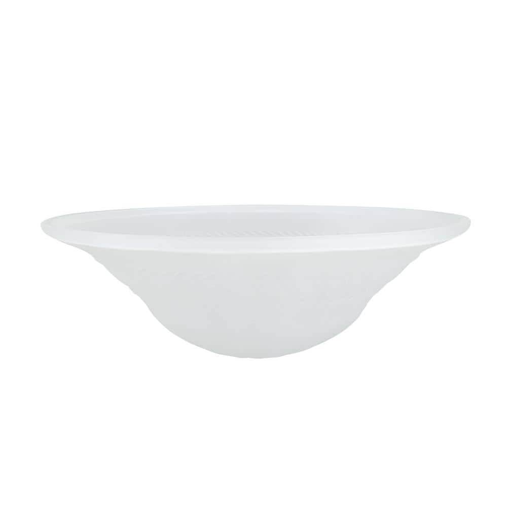 6-7/8 in. H x 20 in. Dia/Etched Alabaster Glass Shade For Torchiere Lamp, S