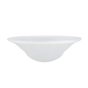 6-7/8 in. H x 20 in. Dia/Etched Alabaster Glass Shade For Torchiere Lamp, Swag Lamp and Pendant