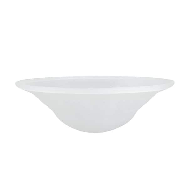 6-7/8 in. H x 20 in. Dia/Etched Alabaster Glass Shade For Torchiere Lamp, Swag Lamp and Pendant