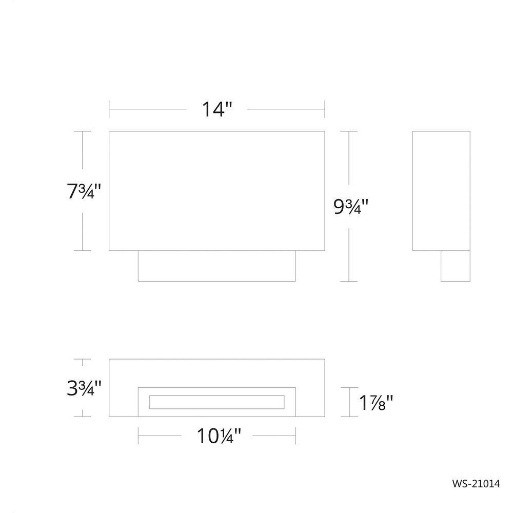 Elegant Brushed Nickel 14" Outdoor Vanity LED Wall Sconce