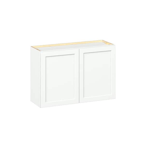 Emerson Pure White Wall Bridge 2 door Ready to Assemble Kitchen Cabinet (36 in. W x 24 in. H x 12 in. D)
