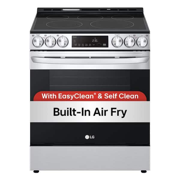 LG 30 in. 6.3 cu. ft. Smart Electric Range with Fan Convection, Air Fry & EasyClean in PrintProof Stainless Steel
