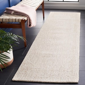 Abstract Ivory/Gray 2 ft. x 10 ft. Speckled Runner Rug