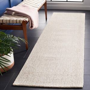 Abstract Ivory/Gray 2 ft. x 14 ft. Speckled Runner Rug