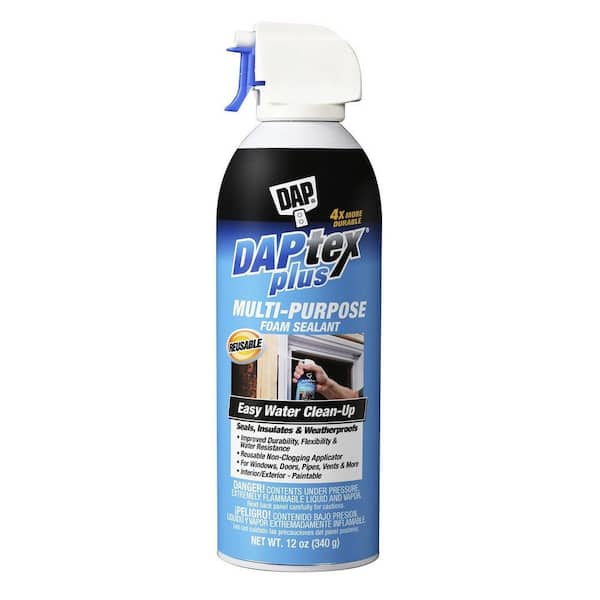 DAP Daptex Plus 12 oz. White Exterior/Interior Window and Door Foam Sealant (12-Pack)